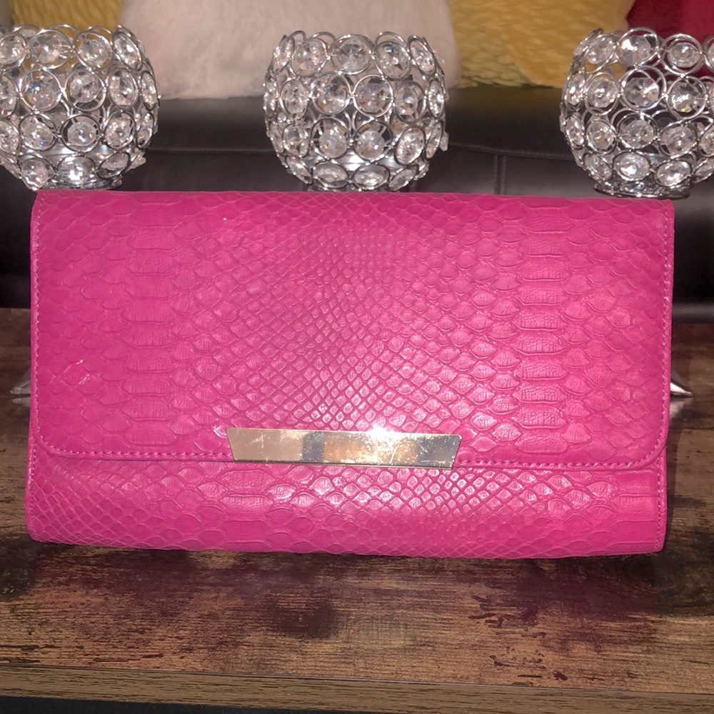 Pink Snakeskin Mix No.6 Clutch